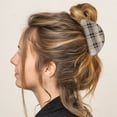 thumbnail image 2 of Plaid Hair Clip for Women - Cellulose Acetate Barrette - 14cm Retro Fashion Hair Accessory, 2 of 4