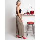 thumbnail image 4 of Pantalón Palazzo para Mujer Pantalón Holgado de Cintura Elástica con Jareta, 4 of 5