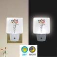thumbnail image 2 of Yayeee LED Plug in Night Light for The Home with Auto Dusk to Dawn Light Sensors, 2 Pack, Colorful Flower, 2 of 6