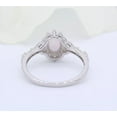 thumbnail image 3 of Opal and moissanite gemstone engagement ring 925 sterling silver ring, 3 of 5
