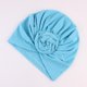 thumbnail image 5 of Gorro turbante con nudo de flor para bebé niña, colorido, estilo indio Azul, 5 of 9