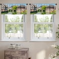 thumbnail image 2 of LALILO Kitchen Curtain Valance Traditional Colorful Rod Pocket Window Curtain 52"x 18" Set of 2, 2 of 6