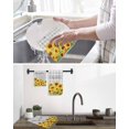 thumbnail image 5 of Yellow Sunflowers Kitchen Dish Towels for Drying Dishes Set of 2, Summer Floral Elegant Pastoral Checkered Waffle Weave Microfiber Hand Tea Bathroom Towels Quick Dry & Absorbent Towel 15.7x23.6, 5 of 7