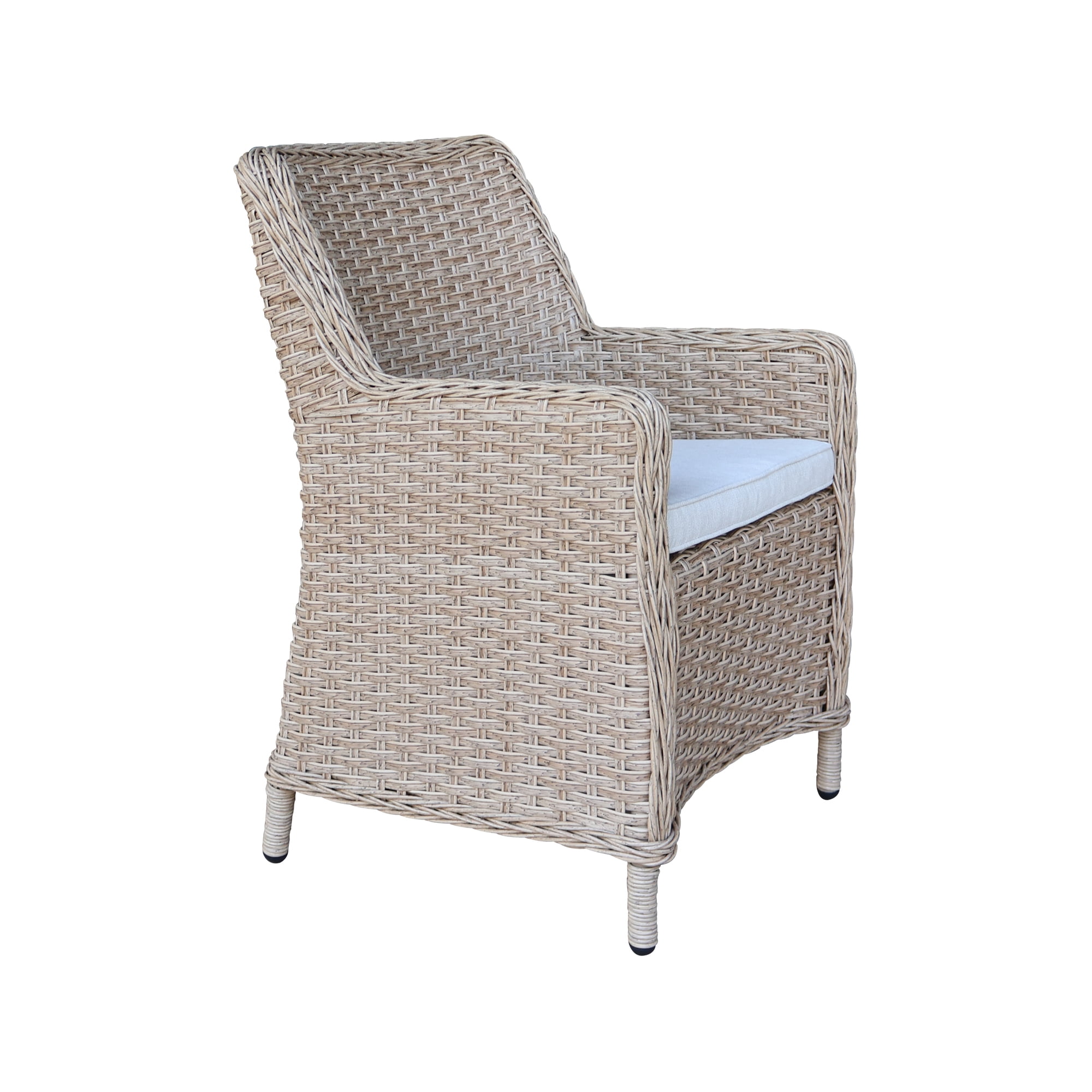 International Concepts Commercial Grade Outdoor Patio Dining Chair with All-Weather Wicker and 2-Inch Quick-Dry Cushion