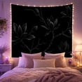 thumbnail image 2 of Black Flower Branches on a Dark Background, Moody Gothic Style for Dark Art Lovers, Floral Wall Decor, Halloween Gift, Tapestry Wall Hanging for Bedroom and Living Room, 2 of 7