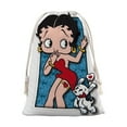thumbnail image 1 of Betty Boop (2) Bolsa de regalo con cierre de cinta navideño para decoración de Navidad,50cm×80cm., 1 of 6