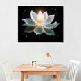 thumbnail image 2 of Orinice Lotus Flower Canvas Prints Wall Art Floral Blossom Pictures for Modern Wall Decor Artwork Spirtual Meditation Prints on canvas Wall Decor for Yoga Room Framed ( 20×16in) 20x16in, 2 of 3