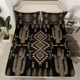 thumbnail image 2 of Homewish Western Tribal Twin Sheet Sets,Retro Rustic Aztec Twin Fitted Sheet,Troprcal Desert Cactus Flat Sheet For Girls Boys,Microfiber Bedroom Decor,3-Piece, 2 of 7