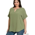 thumbnail image 3 of Zenana Women & Plus Microfiber Mock Turtleneck Long Sleeve Lightweight Tee Shirt Top, 3 of 5