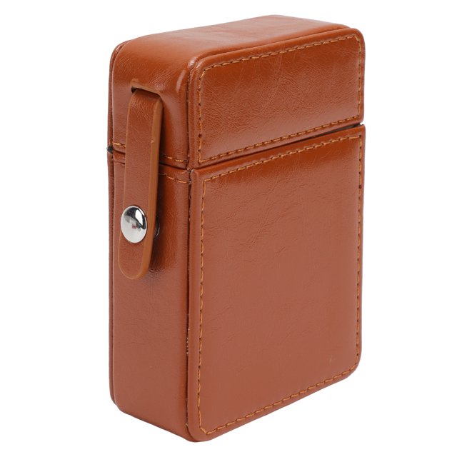 PU Leather Case, One Piece Design Lighter Case Comfortable Grip Oily Texture Pressure Resistant 20pcs Capacity For Gifts For Men ANGGREK Otros