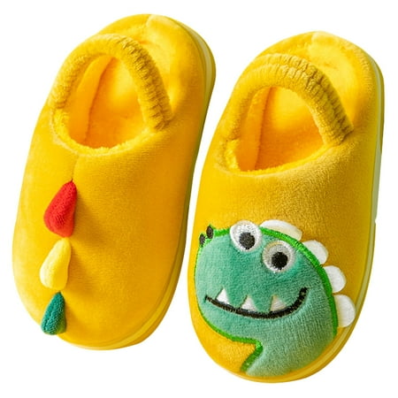 

OUNONA Slippers Kids Slipper Warm House Shoes Indoor Toddler Children Winter Fluffy Bedroom Autumn Home Toddlers Dinosaur Clog