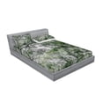 thumbnail image 2 of Ambesonne Scenery Fitted Sheet & Pillow Sham Set, Spring Season Jungle, Queen, Green, 2 of 2