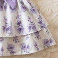 thumbnail image 7 of Wxirdiow Infant Rompers Toddler Outfit Infant Baby Short Sleeve Letter Shirts and Ruffled Skirts Set 2Pcs Summer Clothes Purple Size,9-12 Months, 7 of 7