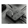 thumbnail image 3 of 1 Regleta Multicontacto Extension Usb, Con 12 Salidas Ca Y 3 Puertos Usb Malubero, Negro, 3 of 5