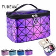 thumbnail image 2 of Sequin Leather Ladies Multifunctional Cosmetic Bag Travel Storage Organizer, 2 of 23