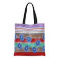 thumbnail image 1 of NUDECOR Sac en Toile Réutilisable Sac de Courses Effet Coloré Fleurs Feuilles, 1 of 1