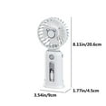thumbnail image 3 of Yunuuuoa Portable Handheld Fan with Digital Display 5000mAh Fast Charging 2-in-1 Mini Fan Strong Airflow Quiet Operation USB Type-C for Office Outdoor Travel Camping, 3 of 8