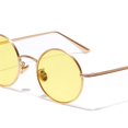 thumbnail image 4 of 1x Gaf Sol para Pesca, Decoración de Viaje, Forma Redonda, Estilo Retro, Personalidad Clásica, Masculinas Y Femeninas Amarillo Soledad Gafas de sol de las mujeres de la manera, 4 of 6