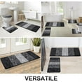 thumbnail image 6 of Ileading Traditional 5 Piece Large Size Microfiber Washable Bathroom Rug Set, Black, 6 of 8