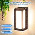 thumbnail image 2 of Aplique de pared LED para exterior de 15 W, moderno aplique de pared para interior, IP65 resistente al agua, luz blanca cálida de 3000 K, 1050 lm, 2 of 5
