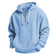 thumbnail image 5 of Mens Waffle Sweatshirts Quarter Zip Long Sleeve Hoodie Oversized Casual Loose Fit Hooded Sweatshirt Spring 2026 Outfit, 5 of 7