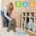 thumbnail image 5 of ECR4Kids Stackable Toddler Chair, 10in, Wooden, Grey Wash, 2-Pack, 5 of 9