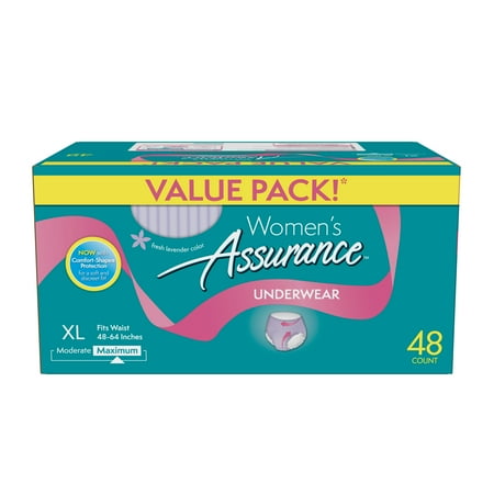 Best Assurance Incontinence Underwear for Women, Maximum, XL, 48 Ct deal Best Assurance Incontinence Underwear for Women, Maximum, XL, 48 Ct deal