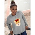 thumbnail image 2 of Royal Corgi Smiling Royal Crown Sweatshirt Women -Image by Shutterstock, Female 5X-Large, 2 of 4