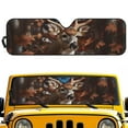 thumbnail image 4 of Binienty Deer Hunting Camo Sun Shade Car Windshield for Jeep Wrangler JL JLU 2018-2024 Rubicon Sahara 2 Door & 4 Door Foldable Windshield Sun Visor Sunshield Keep Your Car Cool, 4 of 7