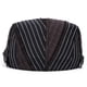 thumbnail image 2 of Gorra plana Gatsby Newsboy de algodón/mezclilla a rayas para hombre, 2 of 4