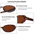 thumbnail image 4 of Gafas de sol Laurinny Oval Trendy 90s Retro Leopard UV400, 4 of 8