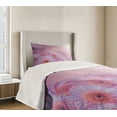 thumbnail image 4 of Ambesonne Nature Quilted Bedspread Set 2 Pcs, Summer Dahlia Flowers, Twin Size, Pale Pink Lavender, 4 of 6