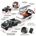 thumbnail image 3 of Anmyjuly 1/32 Alloy Pickup Truck Trailer with Press-Activated Lights/Sound  - Pull Back Diecast Car Model, Realistic Toy for Kids Adults Collection,Halloween cybertruck gift, 3 of 9
