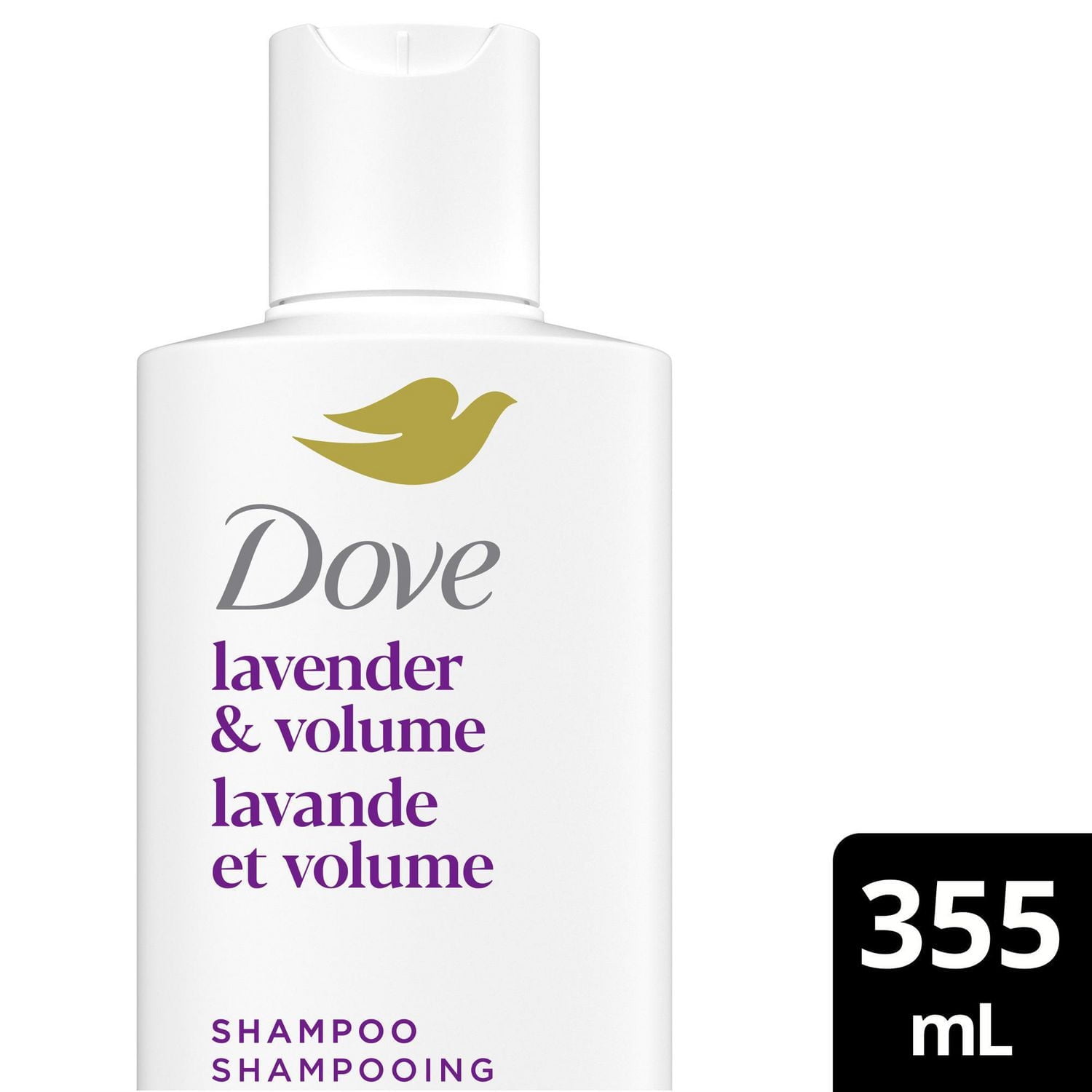 Shampooing pour Cheveux Fins et Plats, Dove Lavande & Volume avec Soin Bio-Protéine Liquide, 355mL 355 ML
