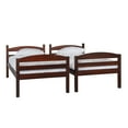 thumbnail image 2 of Walker Edison Transitional Wood Twin-Over-Twin Bunk Bed Frame, Espresso, 2 of 9