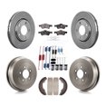 thumbnail image 1 of Transit Auto Front Rear Disc Brake Rotors Ceramic Pads and Drum Kit (7Pc) for Car Dodge Caravan Chrysler Voyager K8T-102783, 1 of 11