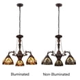 thumbnail image 4 of Chloe Lighting Liaison 3-Light Victorian Glass Chandelier in Multi-Color, 4 of 9