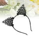 thumbnail image 3 of Diadema sexy de encaje con orejas de gato para fiesta de disfraces de Navidad, cosplay, accesorio (negro), 3 of 7