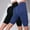 ^Dark blue, variant on FUNUONY 2 Pack Bermuda Shorts for Women Knee Length Women's High Waisted Stretch Long Shorts Walking Casual Yoga Short Hip Lifting Fitness Pants Compression Tight Fit Yoga Shorts Beige L