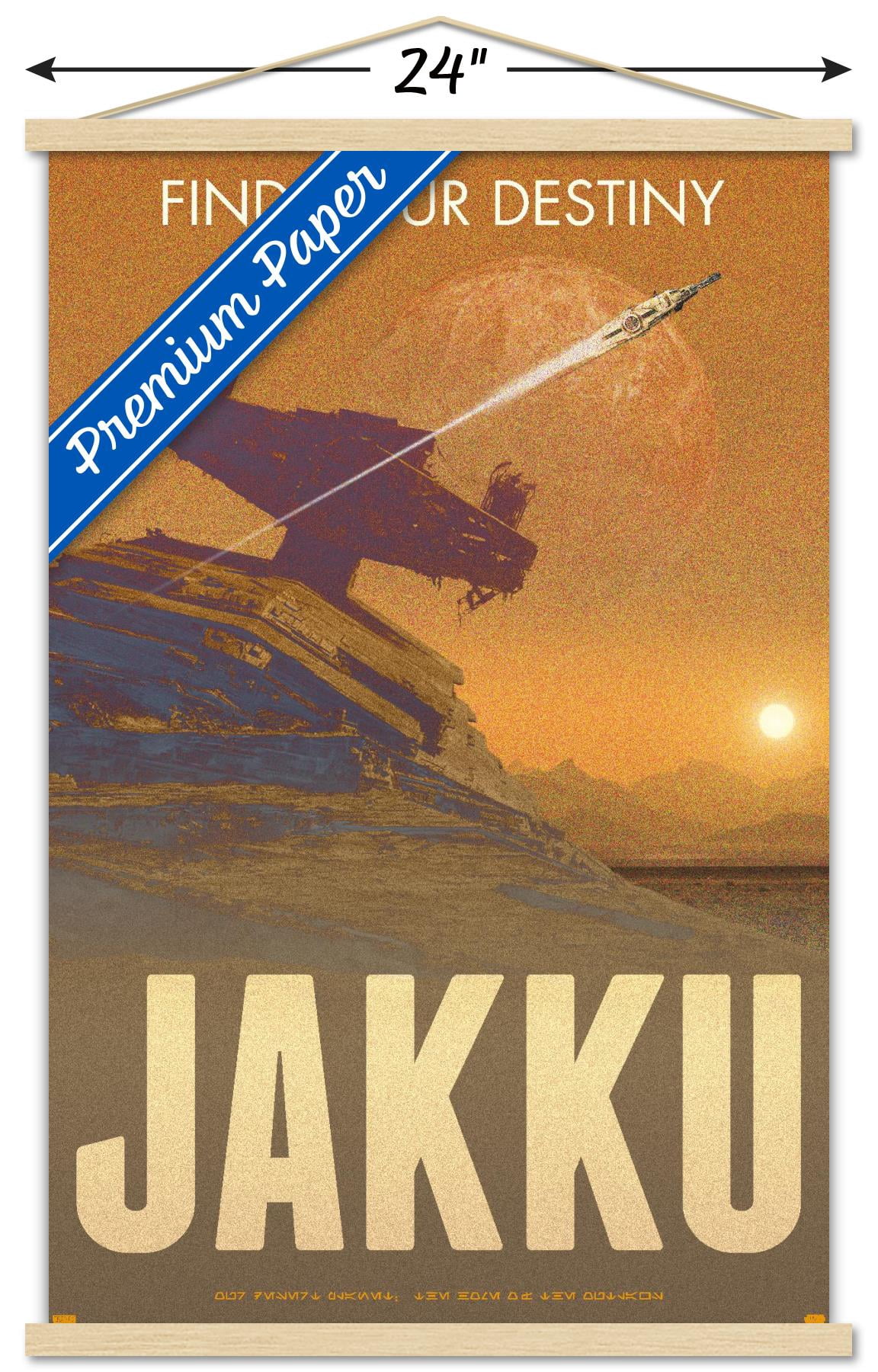 Star Wars: Jakku - Find Your Destiny by Russell Walks Wall Poster with Magnetic Frame, 22.375" x 34"