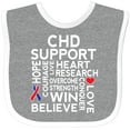 thumbnail image 3 of Inktastic CHD Awareness Month Boys or Girls Baby Bib, 3 of 4