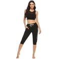 thumbnail image 2 of Uniexcosm Womens Capri Sweatpants for Yoga Workout Running Cropped Lounge Jogger Pants with Pockets, 2 of 7