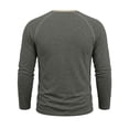 thumbnail image 6 of GEWSEY Men's Henry Long Sleeved T-Shirt Cotton Casual Button Lightweight Pullover Shirt Soft Stretch Tees Tops (Dark Gray, XXL), 6 of 6