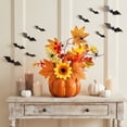 thumbnail image 5 of Darzheoy Halloween Thanksgiving Centerpiece, Artificial Pumpkin Floral Arrangement, 4 Styles Fall Maple Sunflower Berry, Table Centerpiece for Mantel, Table, Dining, Home, Entryway, 5 of 5