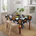 thumbnail image 5 of Halloween Table Cloth Rectangle Table 54x72in, spider web pumpkin halloween Water-Repellent Table Cover Halloween Decor, Tablecloth Wrinkle Resistance for Halloween Decorations, 5 of 6
