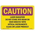 thumbnail image 1 of SignMission OS-CR-A-1014-L-10148 10 x 14 Po Avertissement Signe de Rayonnement - le Rayonnement Laser Ne Fixe Pas le Faisceau, 1 of 1