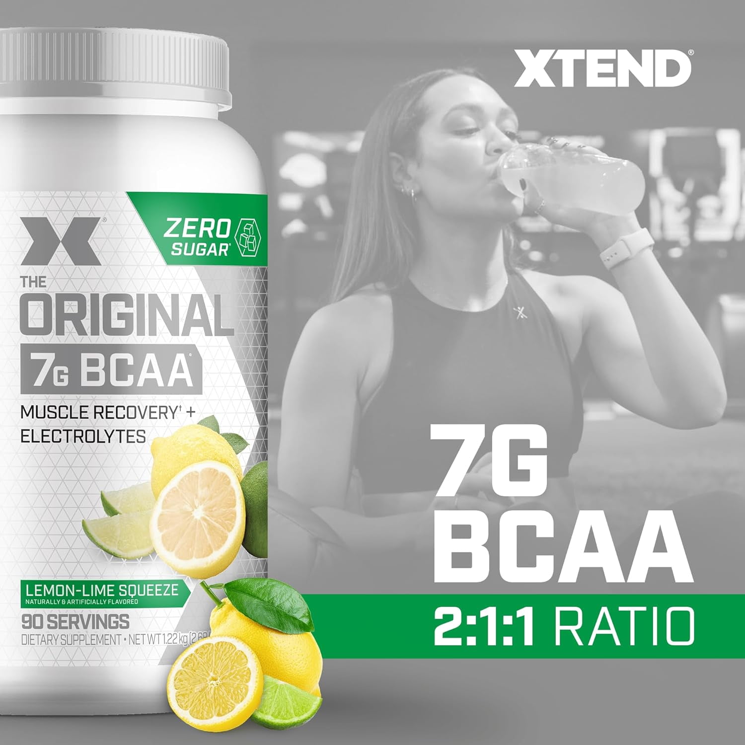 【新品】XTEND ホエイプロ アイソレート BCAAレモン味 XTEND Original BCAA Powder, Lemon Lime, Sugar Free, Post