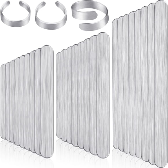 Jewelry Blanks Shimeyao, paquete de 36 anillos de aluminio