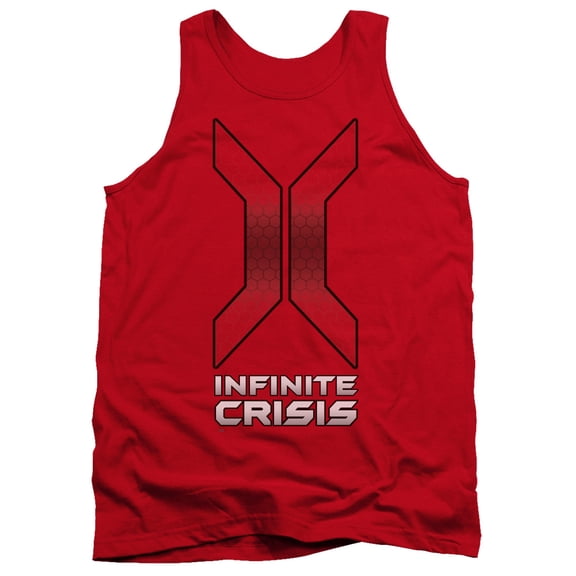Infinite Crisis Title Adult Tank Top Red