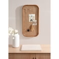 thumbnail image 3 of Kate and Laurel Planche Modern Rattan Wall Pinboard, 12 x 24, Natural Wood, Boho Rounded Rectangle Wall Organizer for Use as Cork Board, Vision Board, or Bulletin Board, 3 of 8